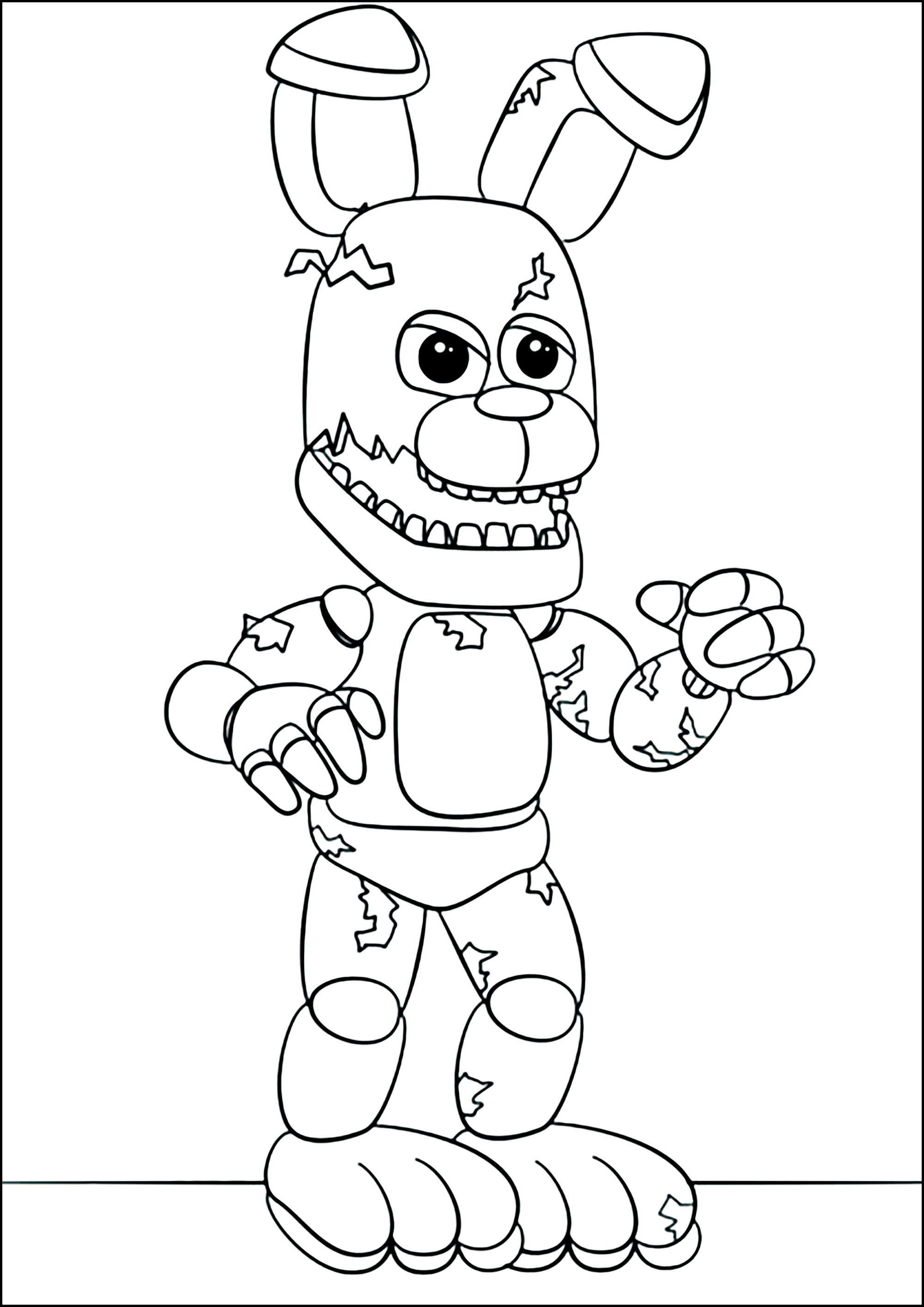 Bonnie Da Fnaf Disegni De Cinque Notti Da Freddy Facili Da Colorare