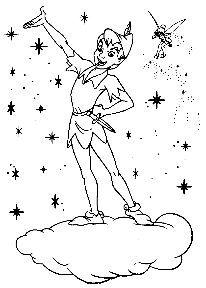 Desenho Gratuito Do Peter Pan Para Imprimir E Colorir Peter Pan