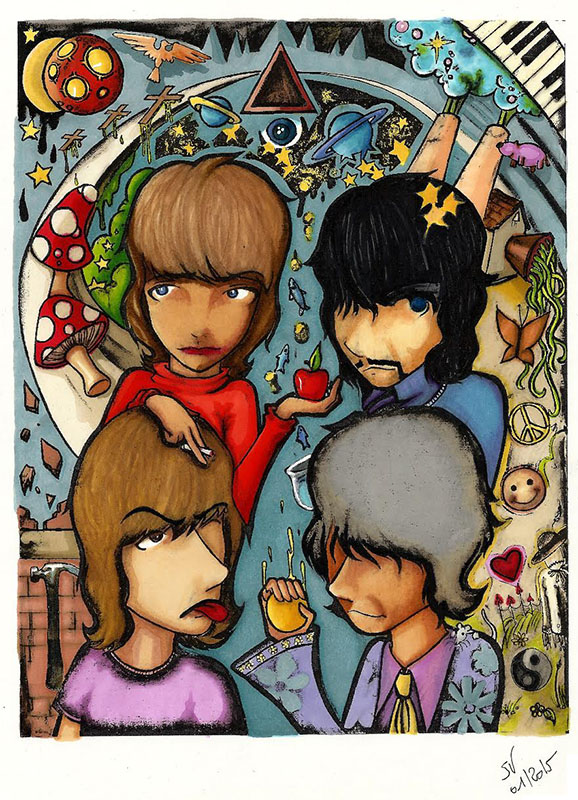 Pink floyd Psychedelic Adult Coloring Pages