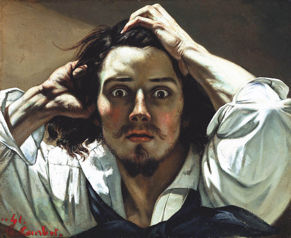 Gustave Courbet Self Portrait Masterpieces Adult Coloring Pages