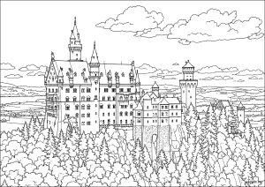 Neuschwanstein Castle in Bavaria, Germany