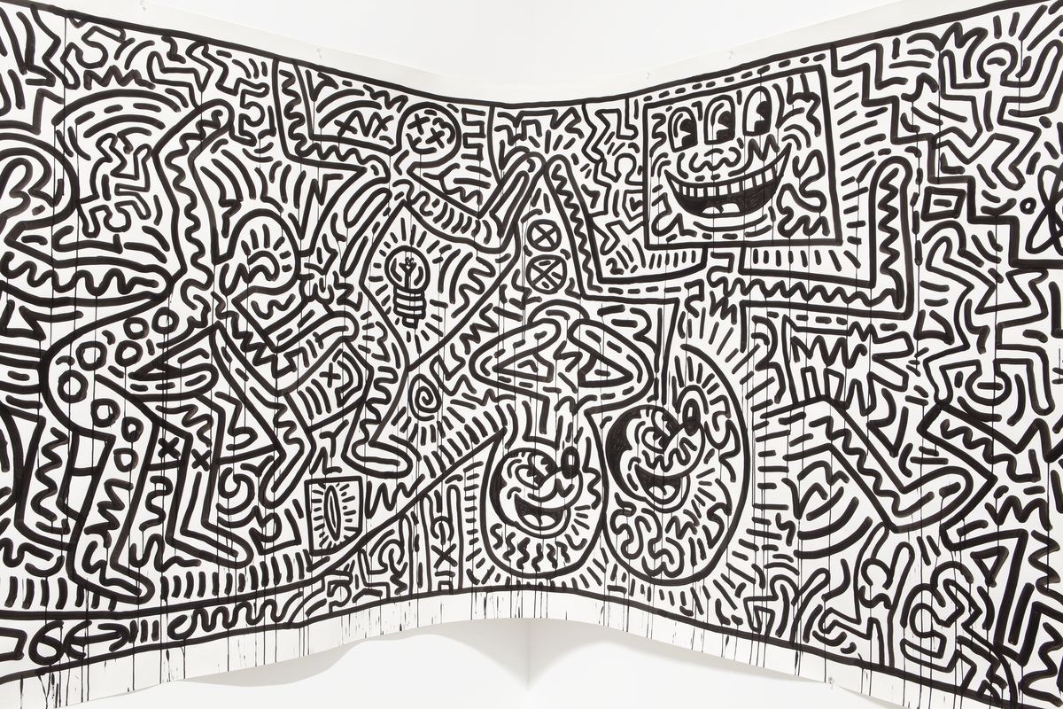 Fresco keith haring | Masterpieces - Coloring pages for adults | JustColor