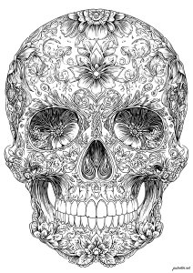 Floral symphony on a skull