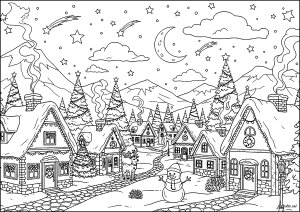 Charming winter village