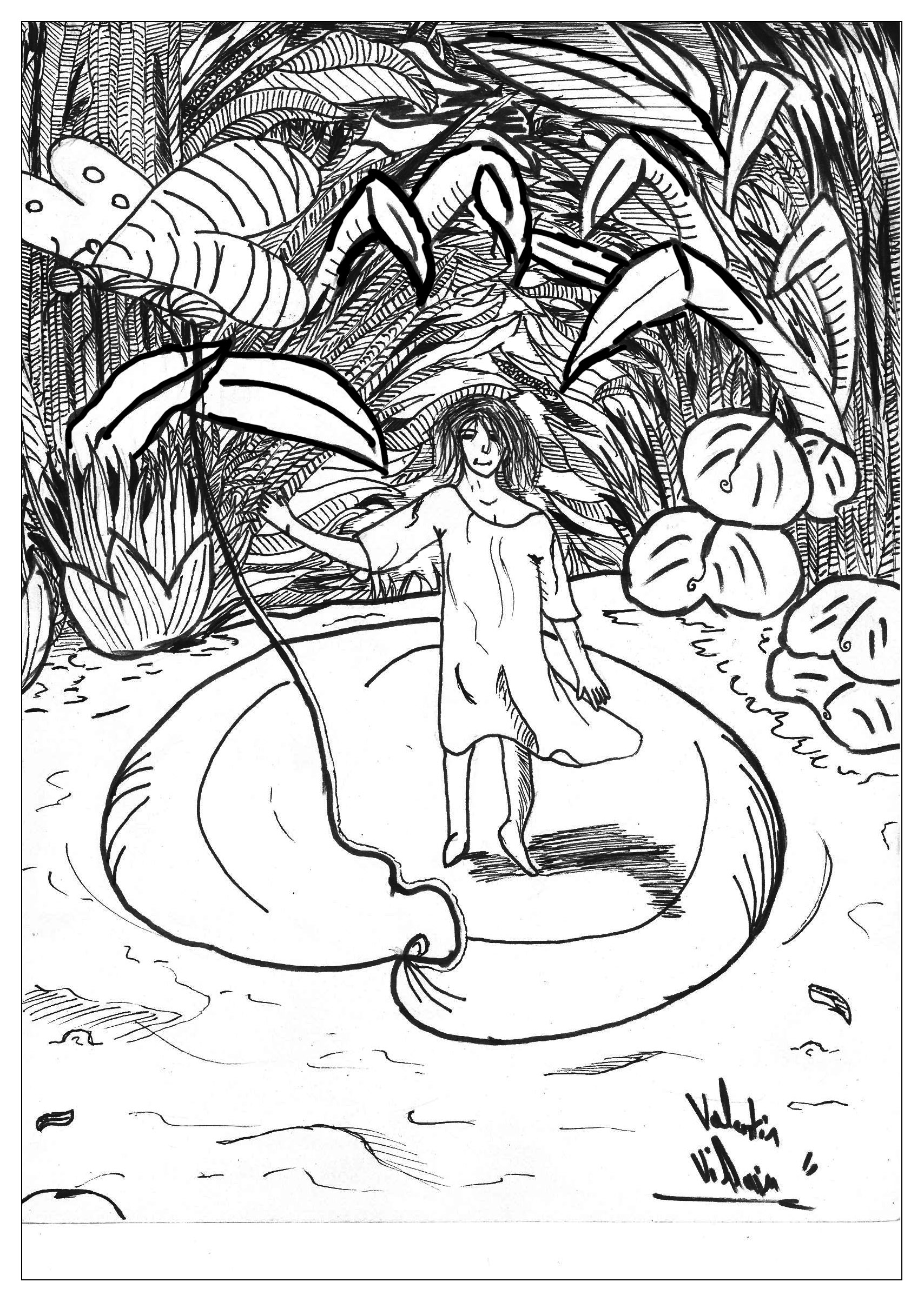 Thumbelina 2 Fairy Tales Adult Coloring Pages
