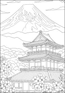 Traditional Japanese pagoda