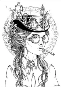 Woman with vintage glasses
