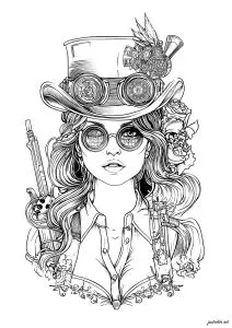 Elegant Explorer in a Fancy Hat