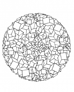 适合成人打印的着色 : : 免费-曼达拉到颜色-:-立方体-3d