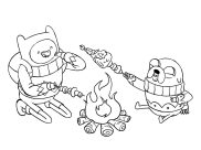 Páginas de Adventure Time para colorir e imprimir para crianças