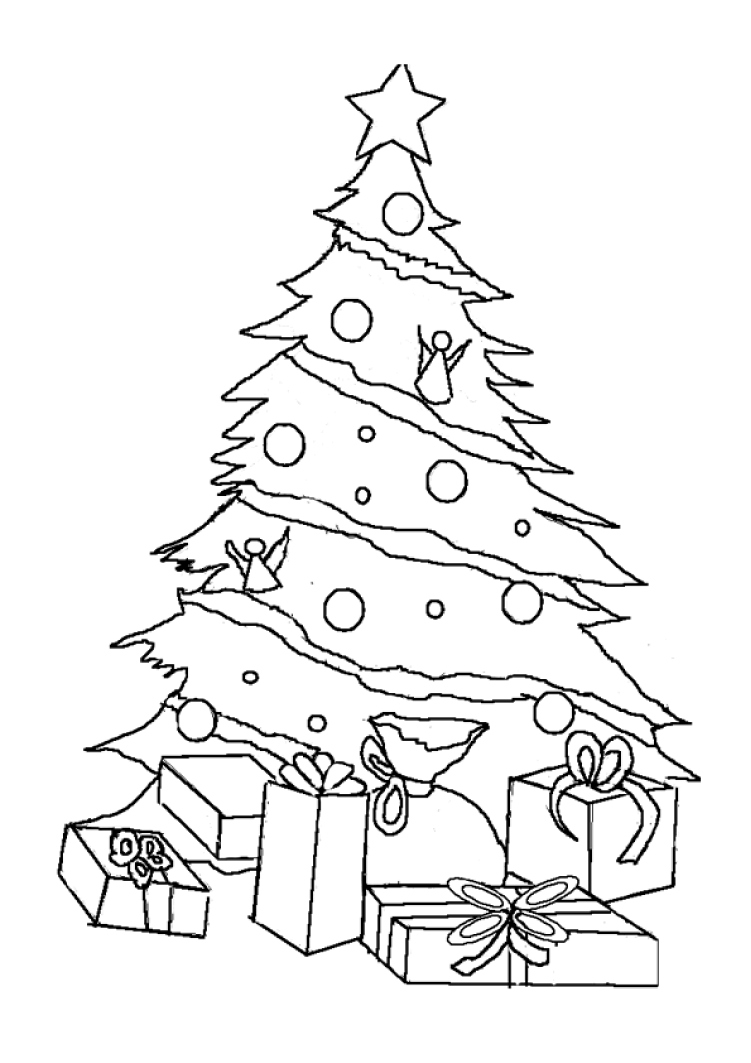 Mais de 30 páginas para colorir de árvores de Natal para crianças -  GBcoloring