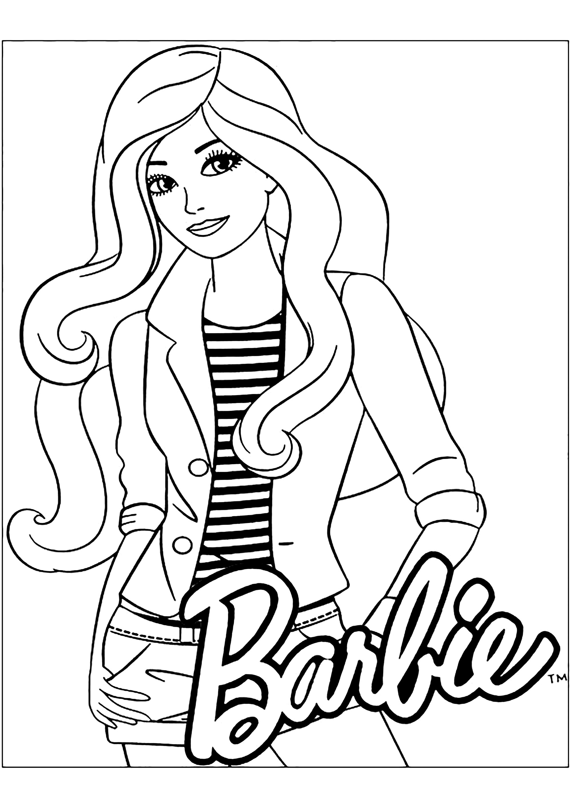 Desenhos para colorir de desenho de uma barbie-fada para colorir  