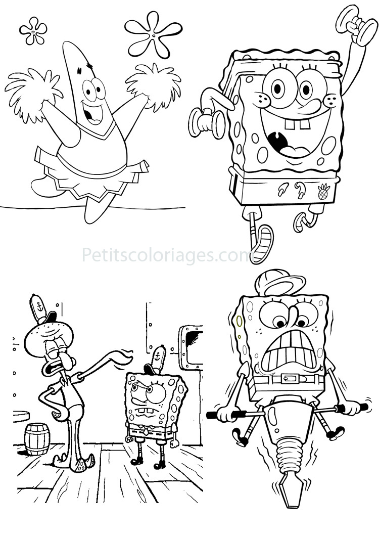 Desenho livre do SpongeBob para imprimir e colorir - Bob Esponja - Just  Color Crianças : Páginas para colorir para crianças
