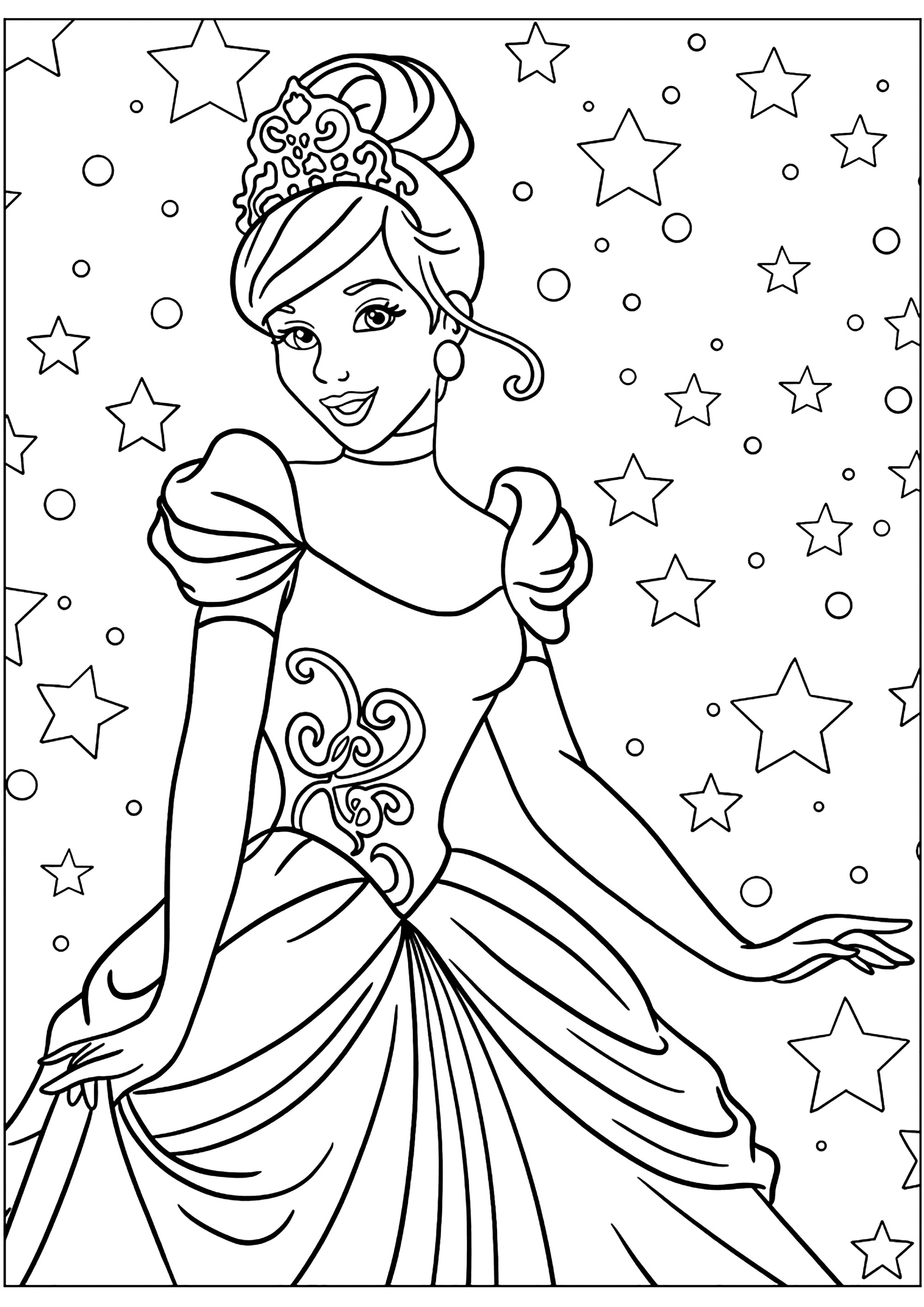 Imagem de princesa para imprimir e colorir - Princesas - Just Color  Crianças : Páginas para colorir para crianças