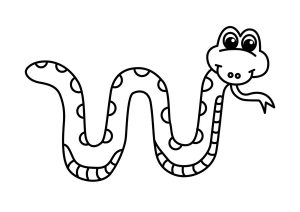 Cobra dos desenhos animados para colorir crianças
