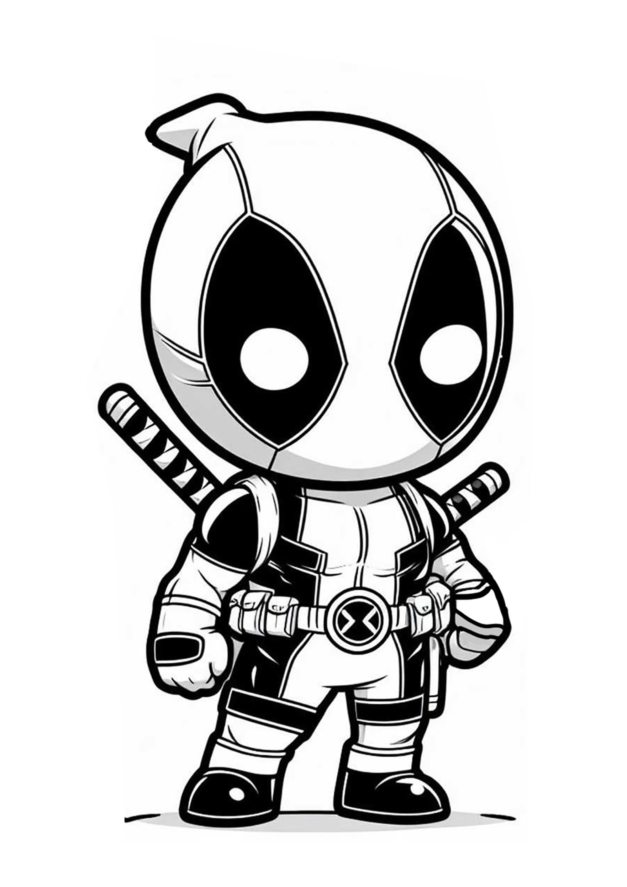 deadpool desenho para colorir