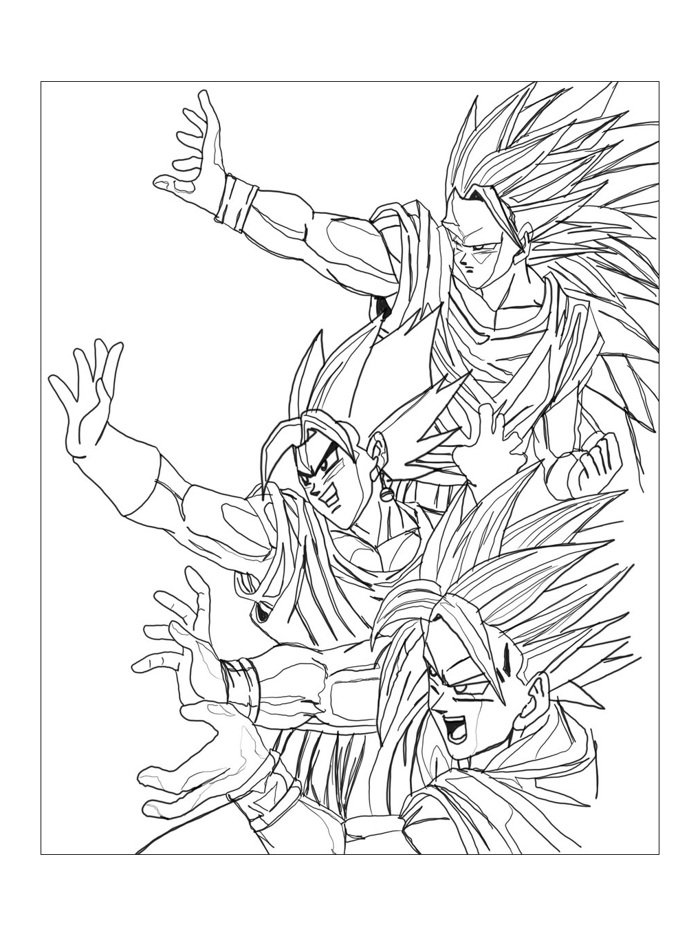 Goku para pintar e colorir - Imprimir Desenhos