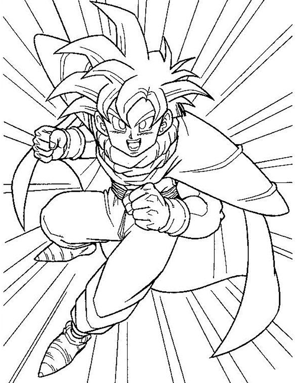 Desenhos do Goku para pintar, baixar e imprimir