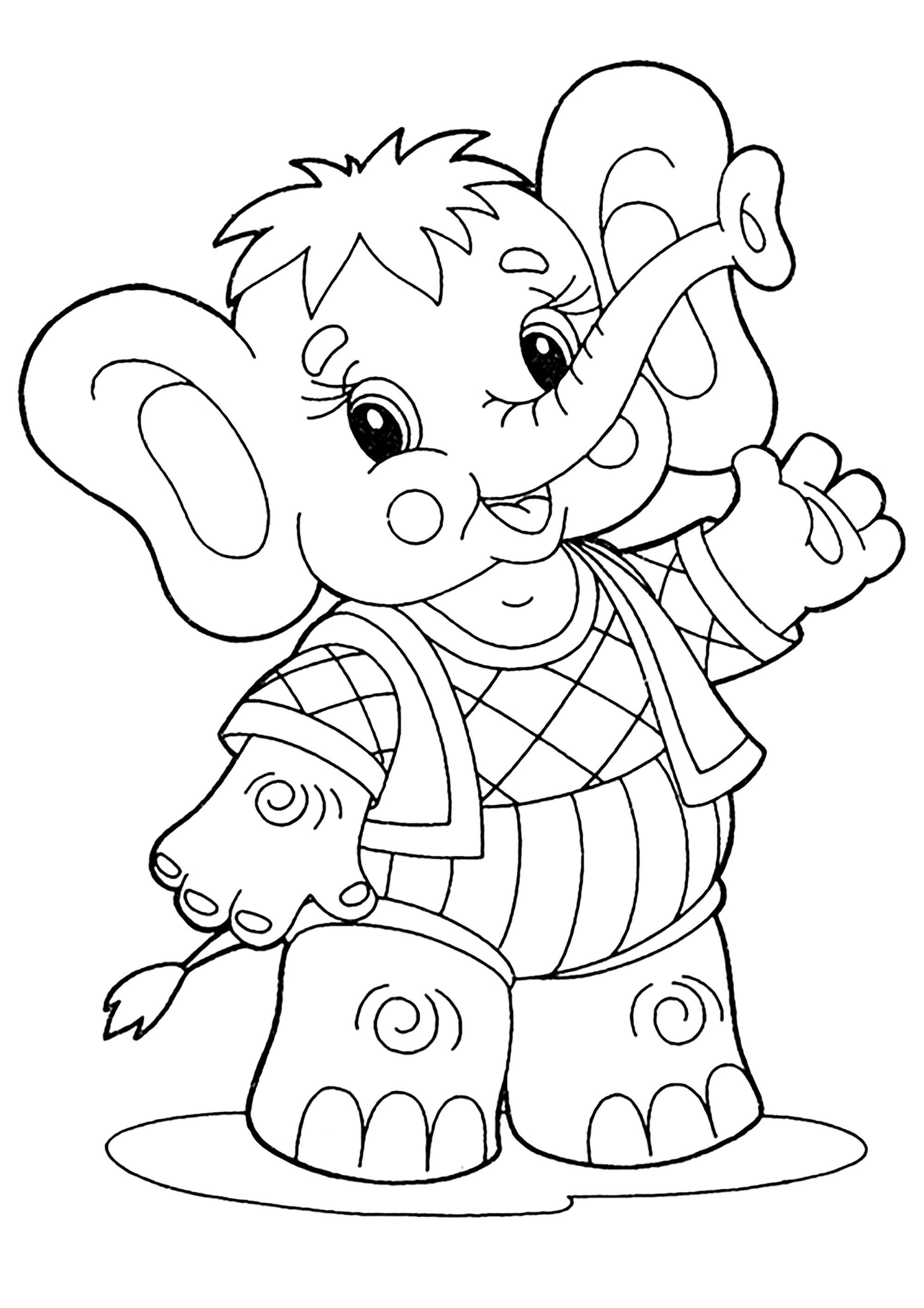 Desenhos para colorir de eléphant para crianças - D'éléphants - Just Color  Crianças : Páginas para colorir para crianças