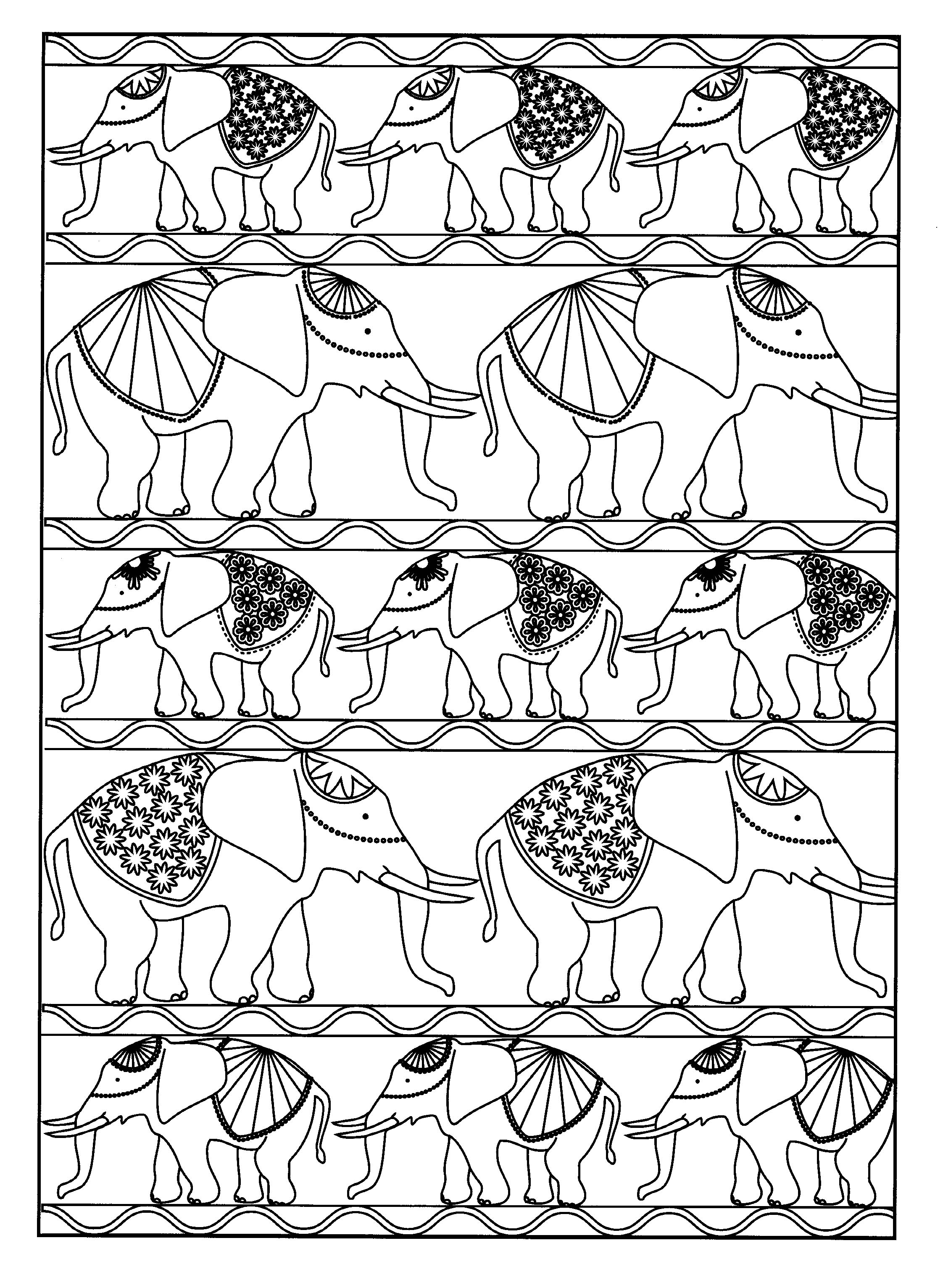 Desenhos para colorir de eléphant para crianças - D'éléphants - Just Color  Crianças : Páginas para colorir para crianças