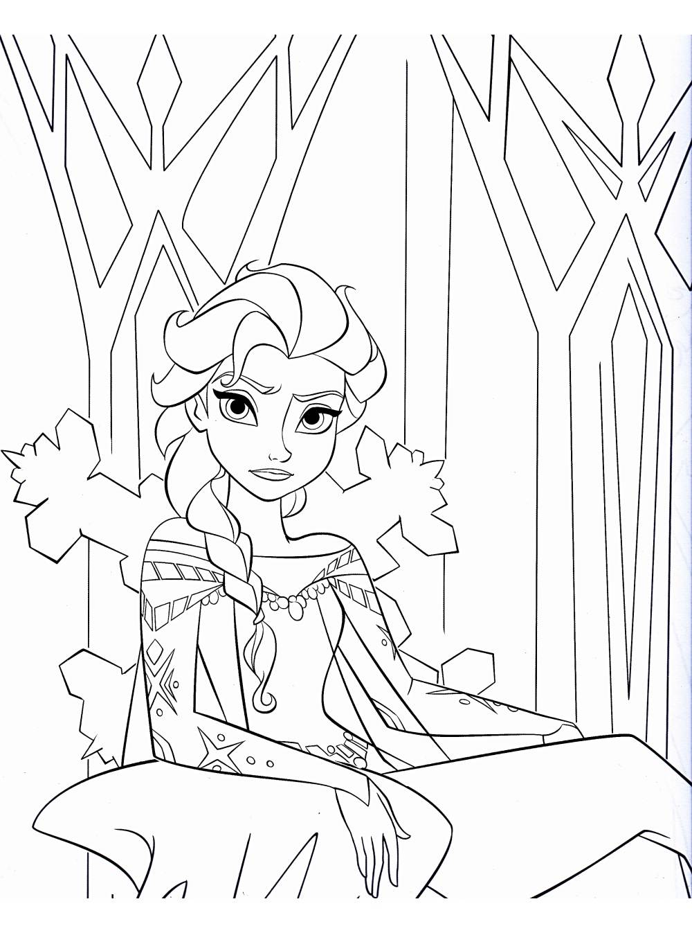Coloriage amusant de Elsa (a rainha da neve) à imprimer et colorier