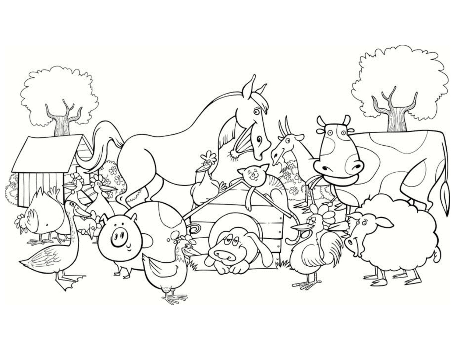 Desenho de Animais de quinta para Colorir - Colorir.com
