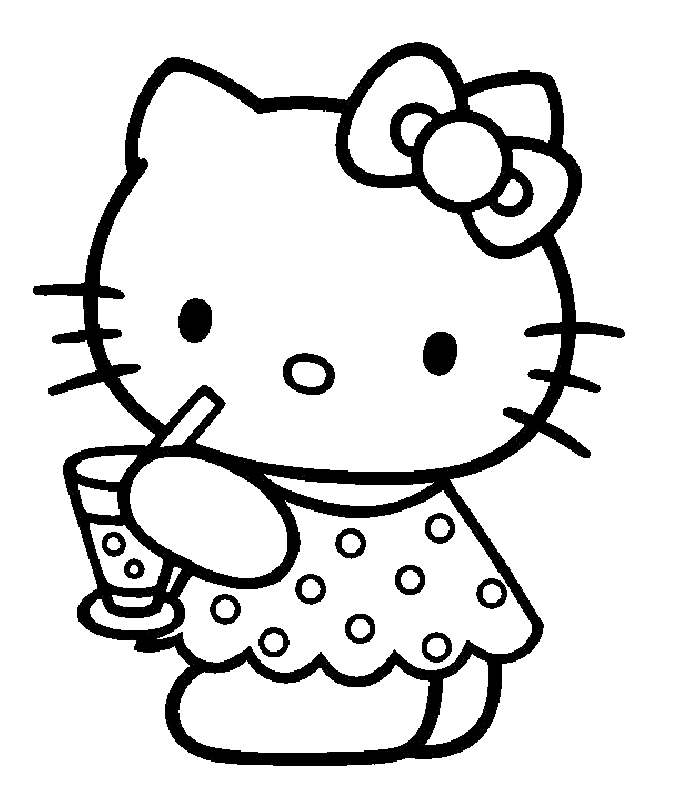 Coloriage Hello Kitty - Hello Kitty - Just Color Crianças
