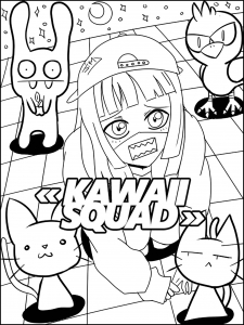 Desenho para colorir Kawaii : Kawaii 4