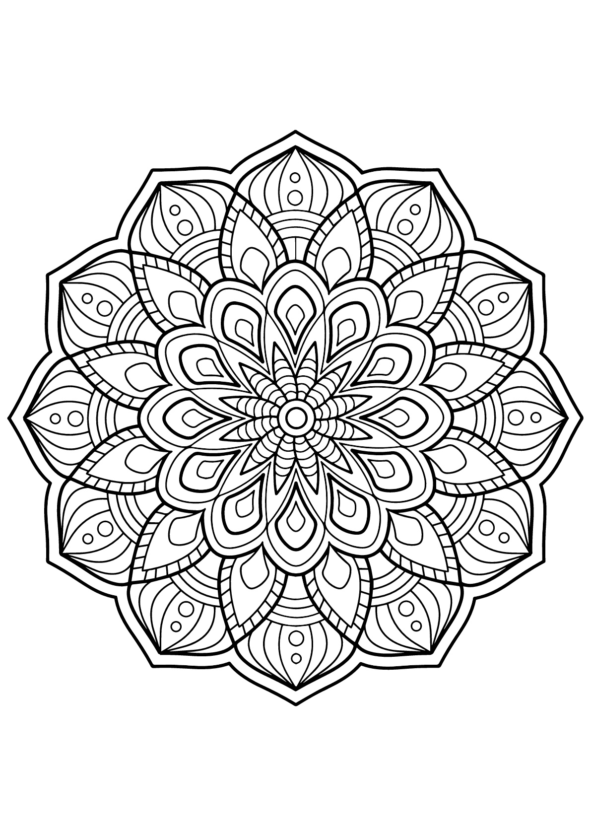 Mandala-complexo-livro-livro-livro-livro -16 - Mandalas - Just Color  Crianças : Páginas para colorir para crianças