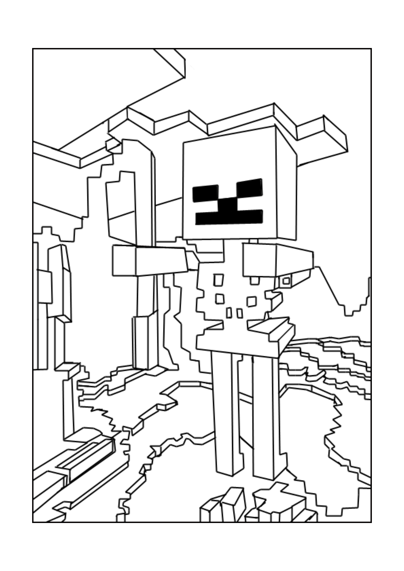Desenho Minecraft grátis para descarregar e colorir - Minecraft - Just  Color Crianças : Páginas para colorir para crianças