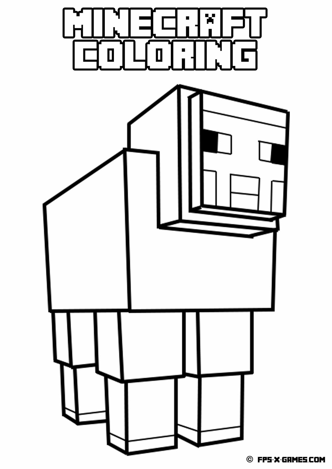 Desenhos do Minecraft para colorir.