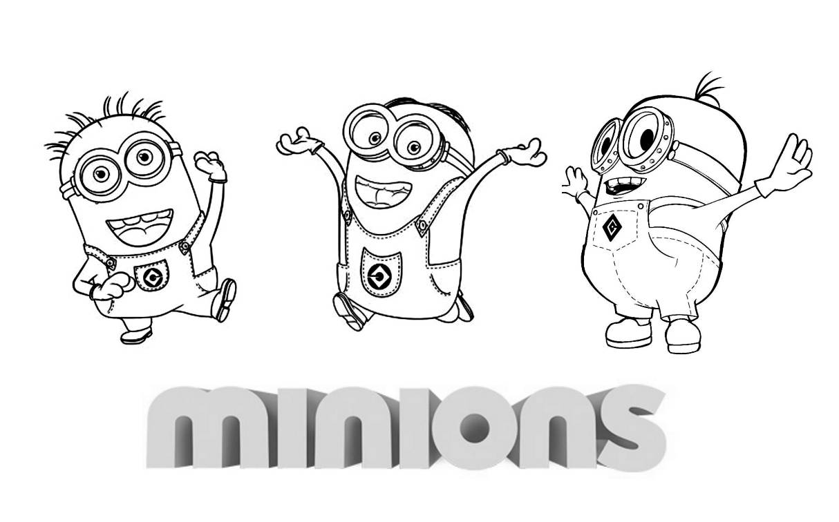 Desenho livre dos Minions para imprimir e colorir - Minions - Just Color  Crianças : Páginas para colorir para crianças