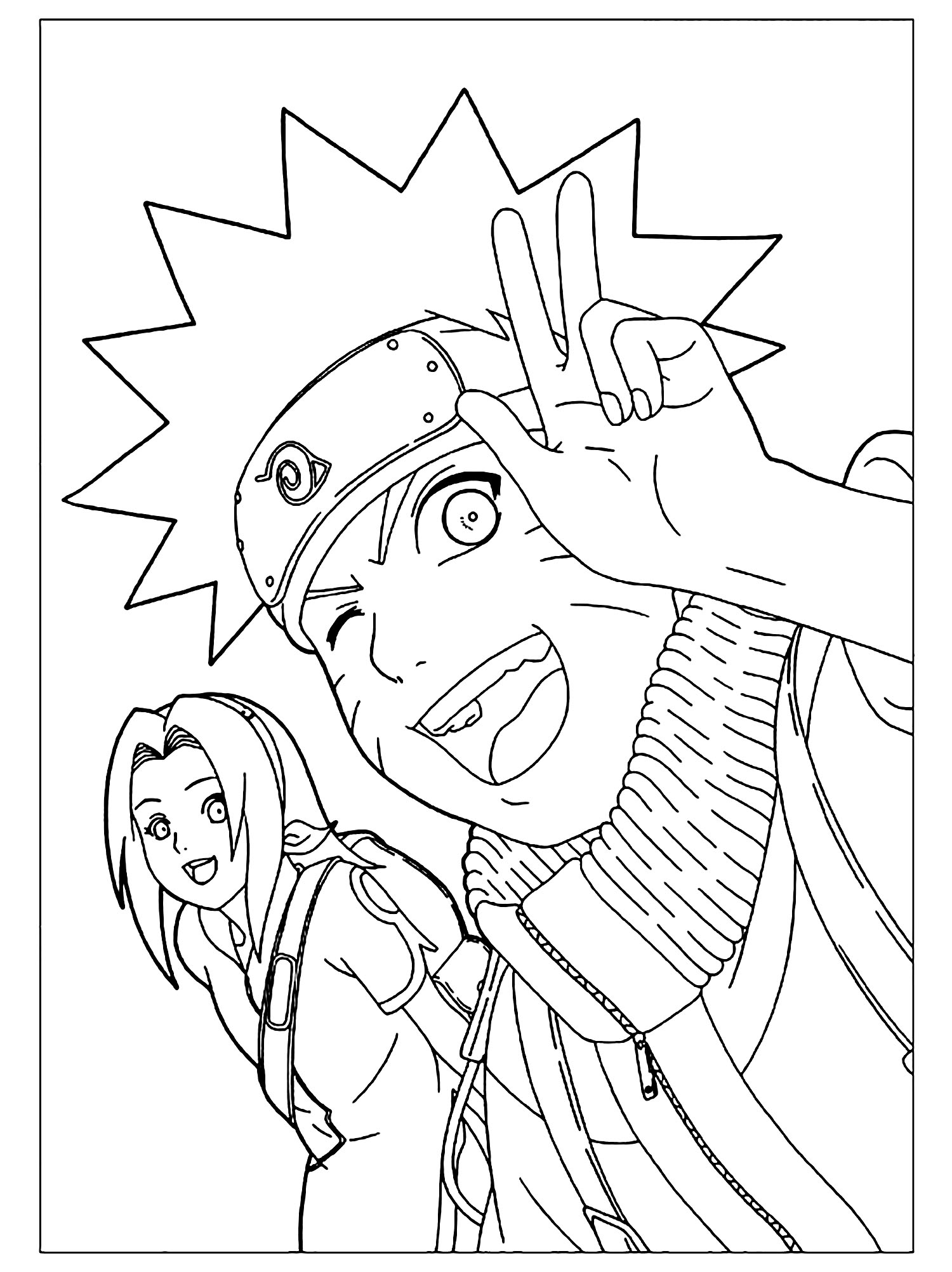 Desenhos de Naruto Shippuden Para Colorir - Páginas Para Impressão Grátis