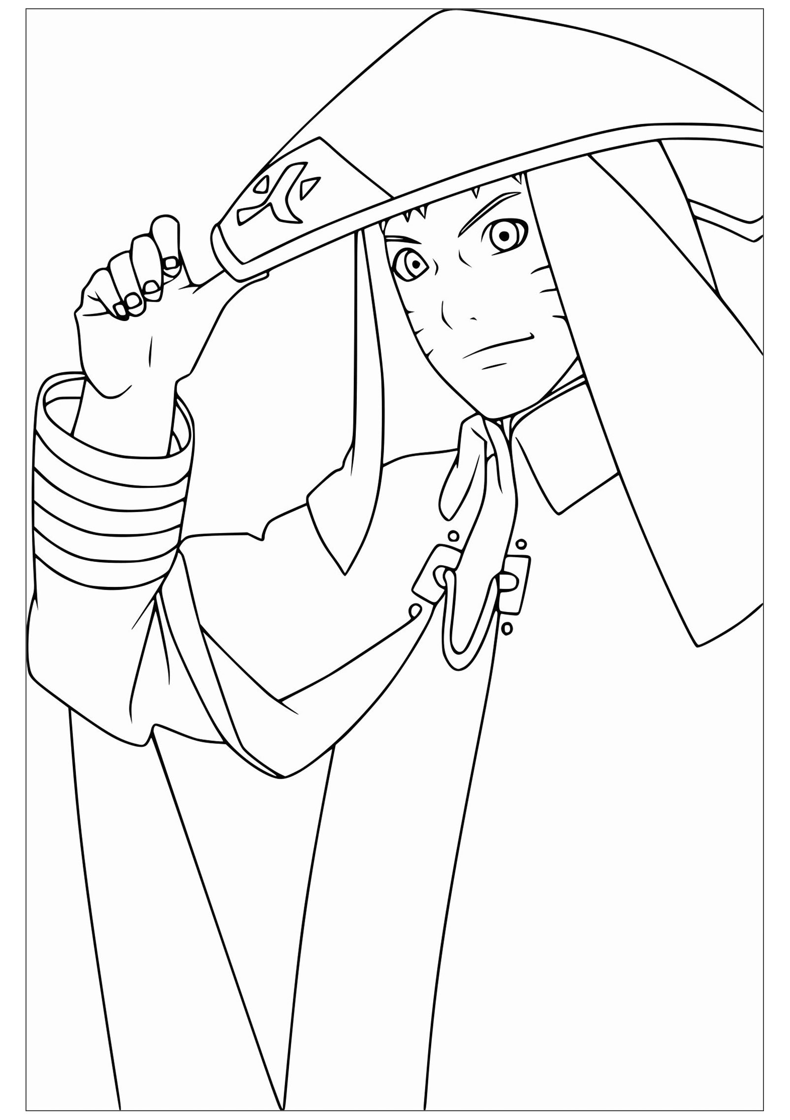 Desenhos para Colorir do Naruto - Sakura, Kakashi e mais para Imprimir