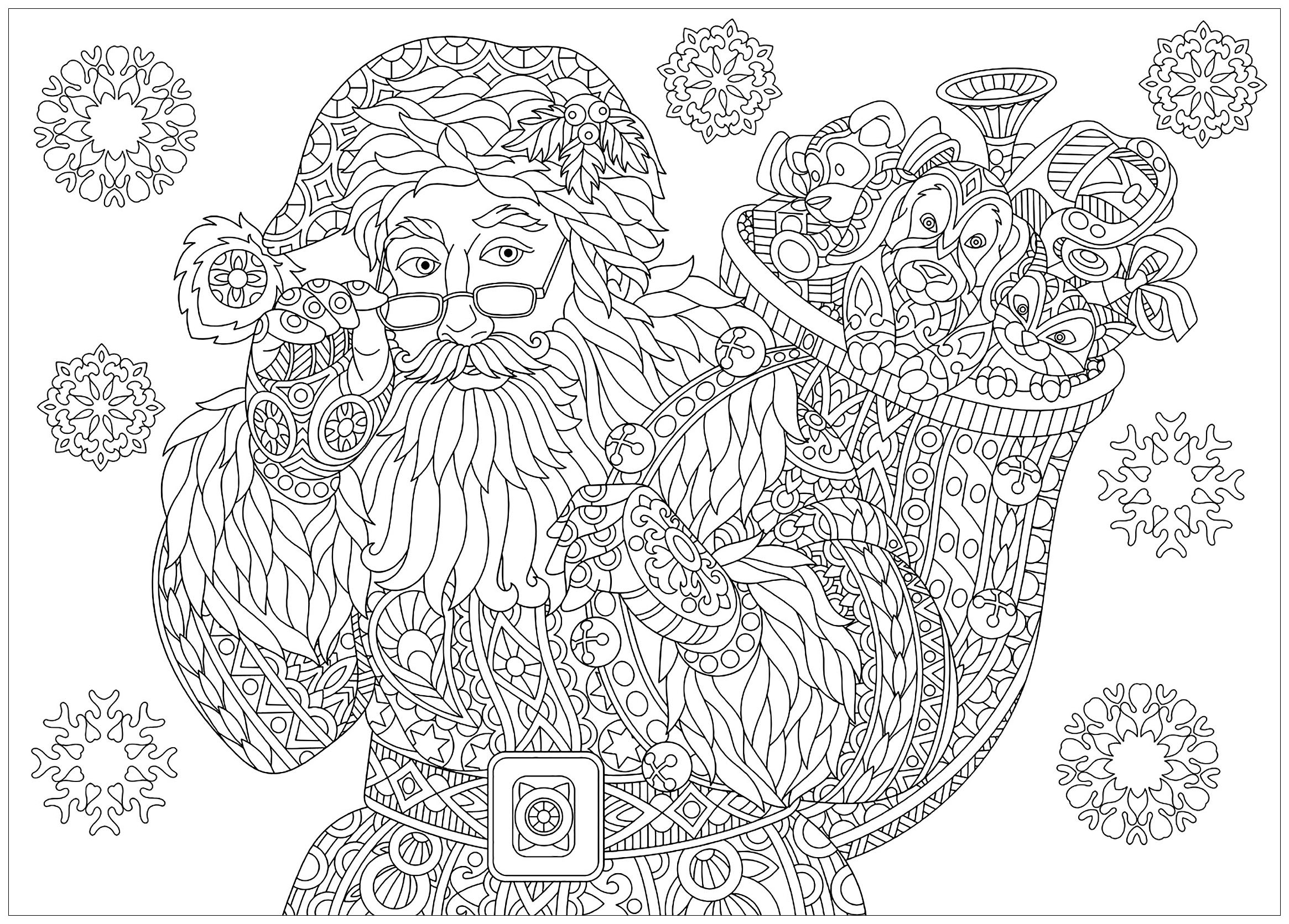 Coloriages de Noël  Desenho de natal, Desenhos fáceis de natal, Desenho de  papai noel para colorir