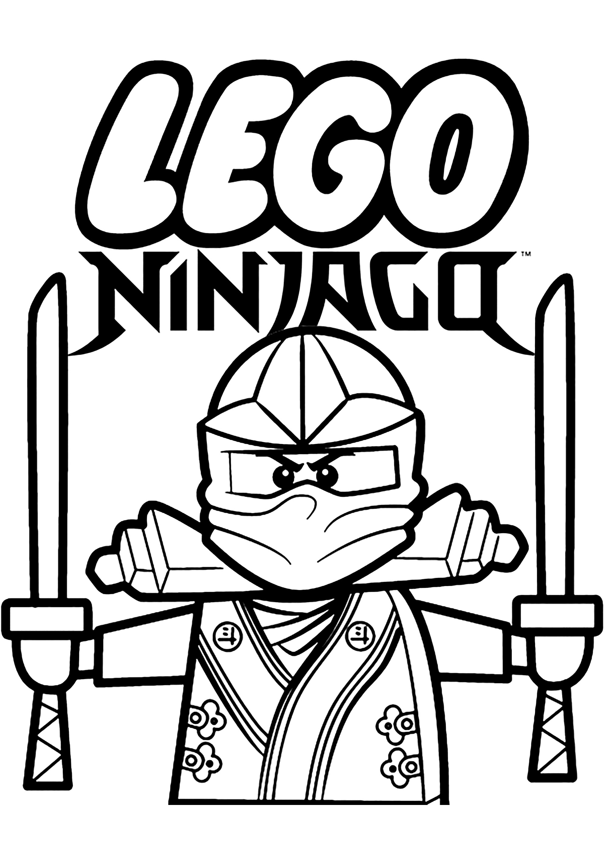 Páginas para colorir gratuitas imprimíveis de Ninjago Lloyd para crianças