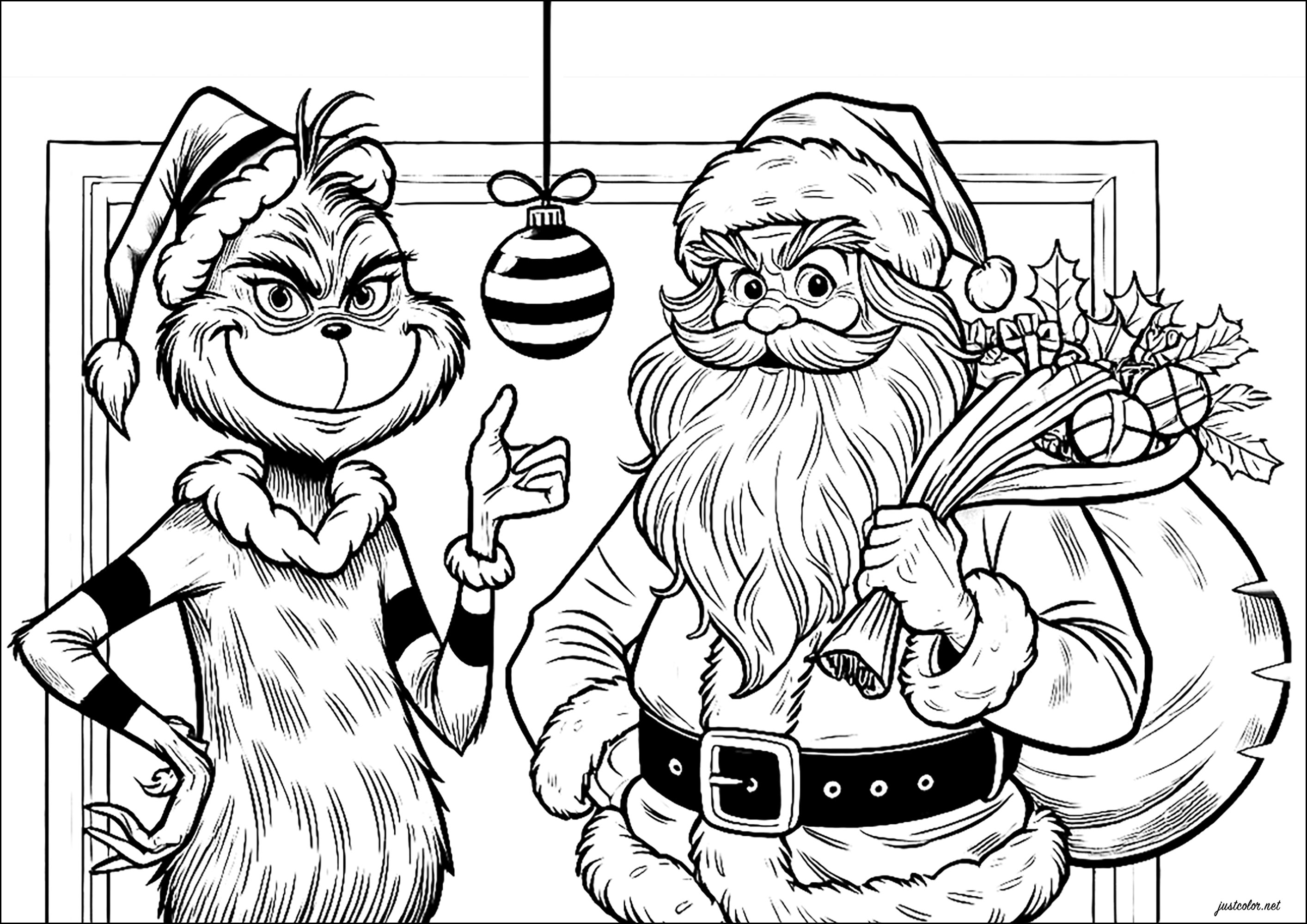 grinch desenho para colorir