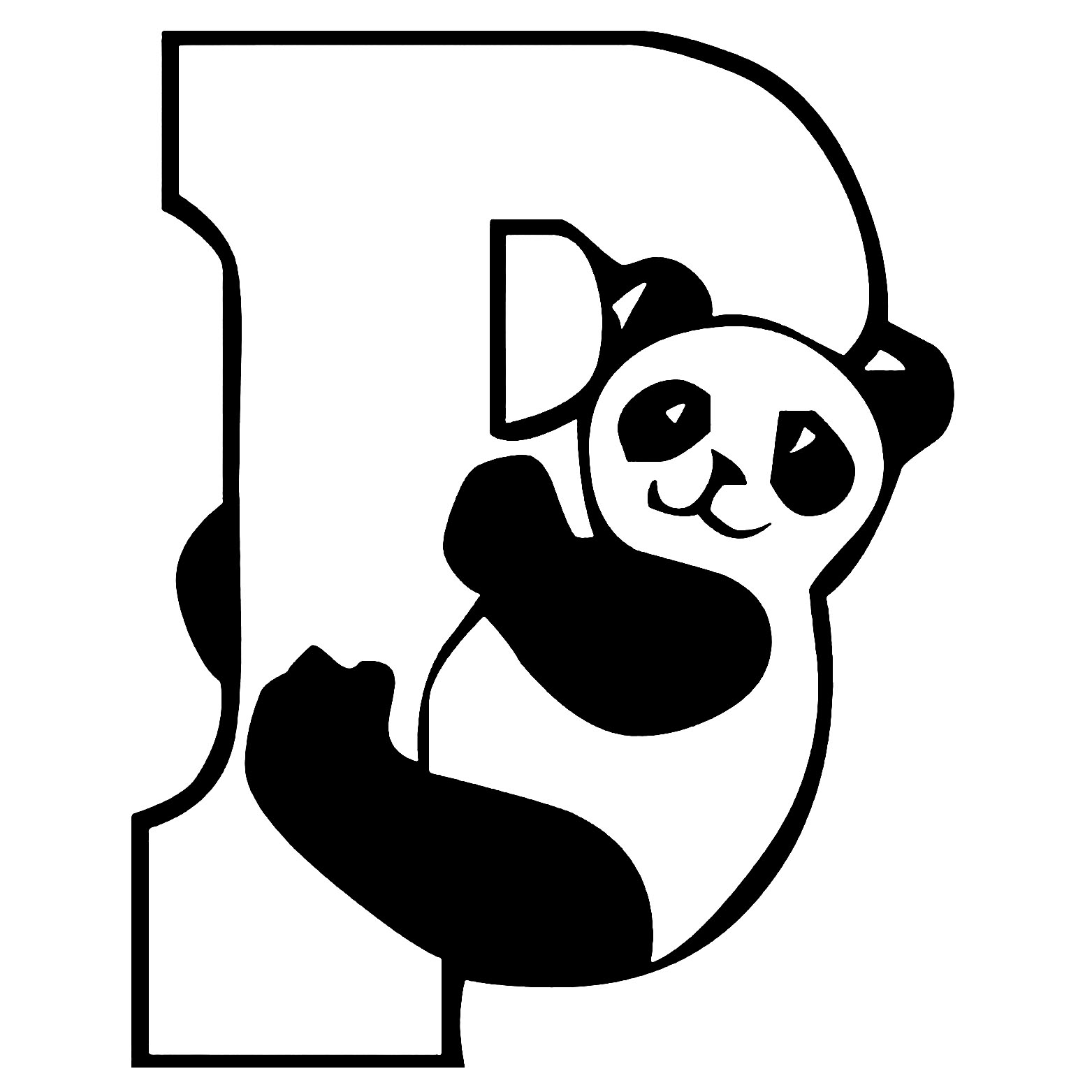 desenho de panda fácil