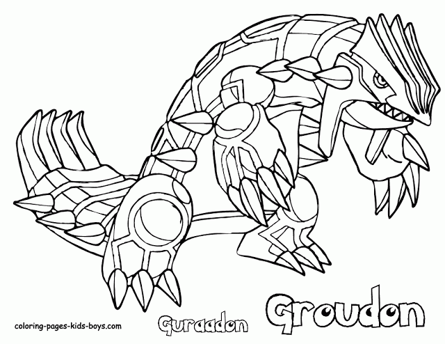 Pokemon Groudon para colorir - Imprimir Desenhos