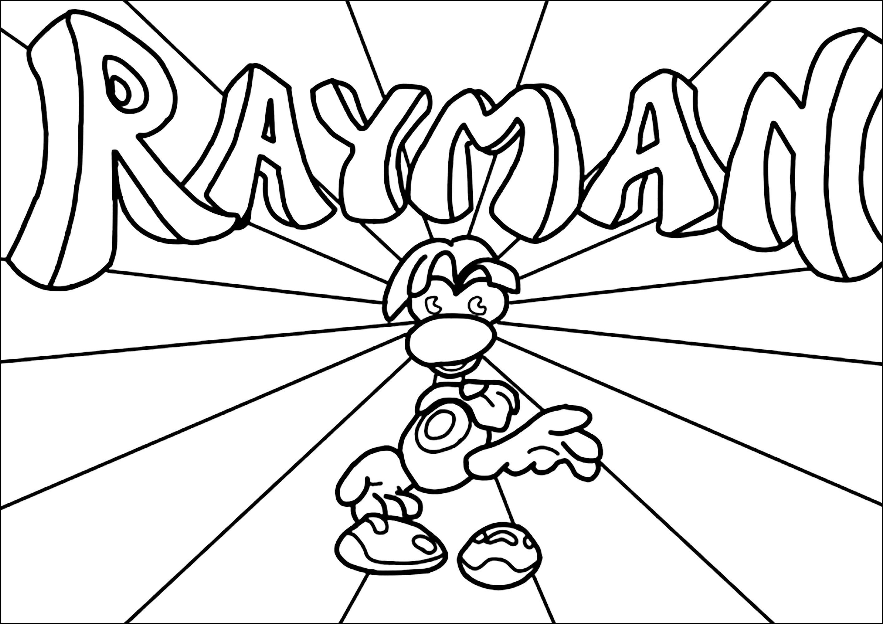 Barbara, uma personagem do jogo de vídeo Rayman - Rayman - Just Color  Crianças : Páginas para colorir para crianças