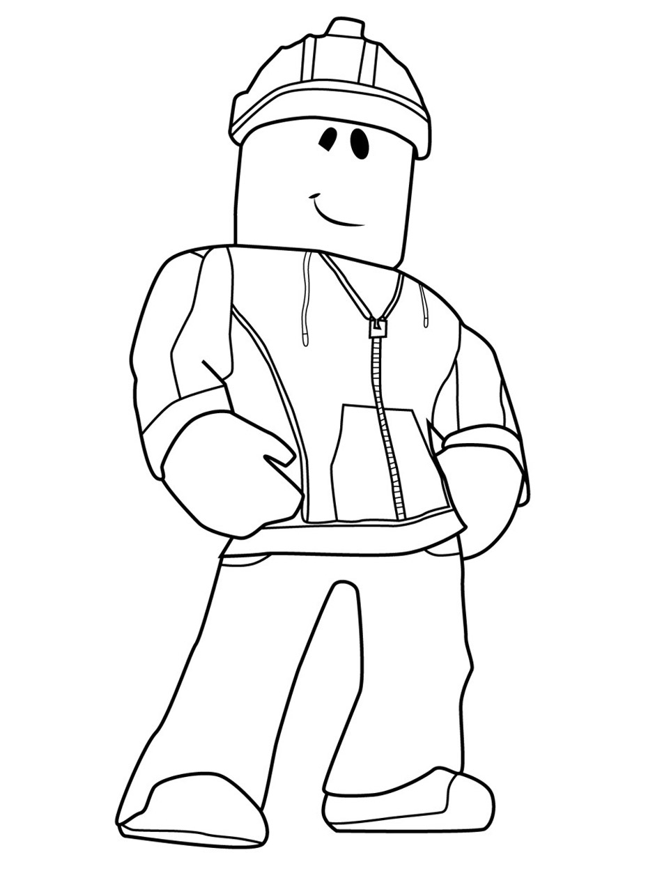 Personagem Básico do Roblox para colorir