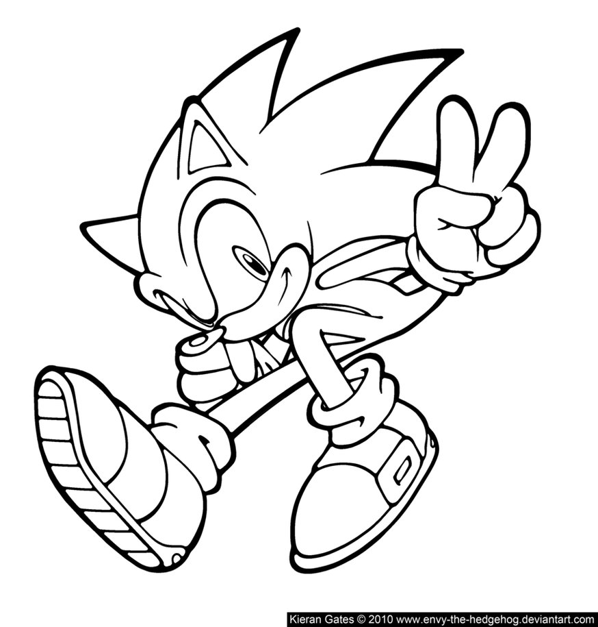 Desenho do personagem de desenho animado sonic the hedgehog para colorir