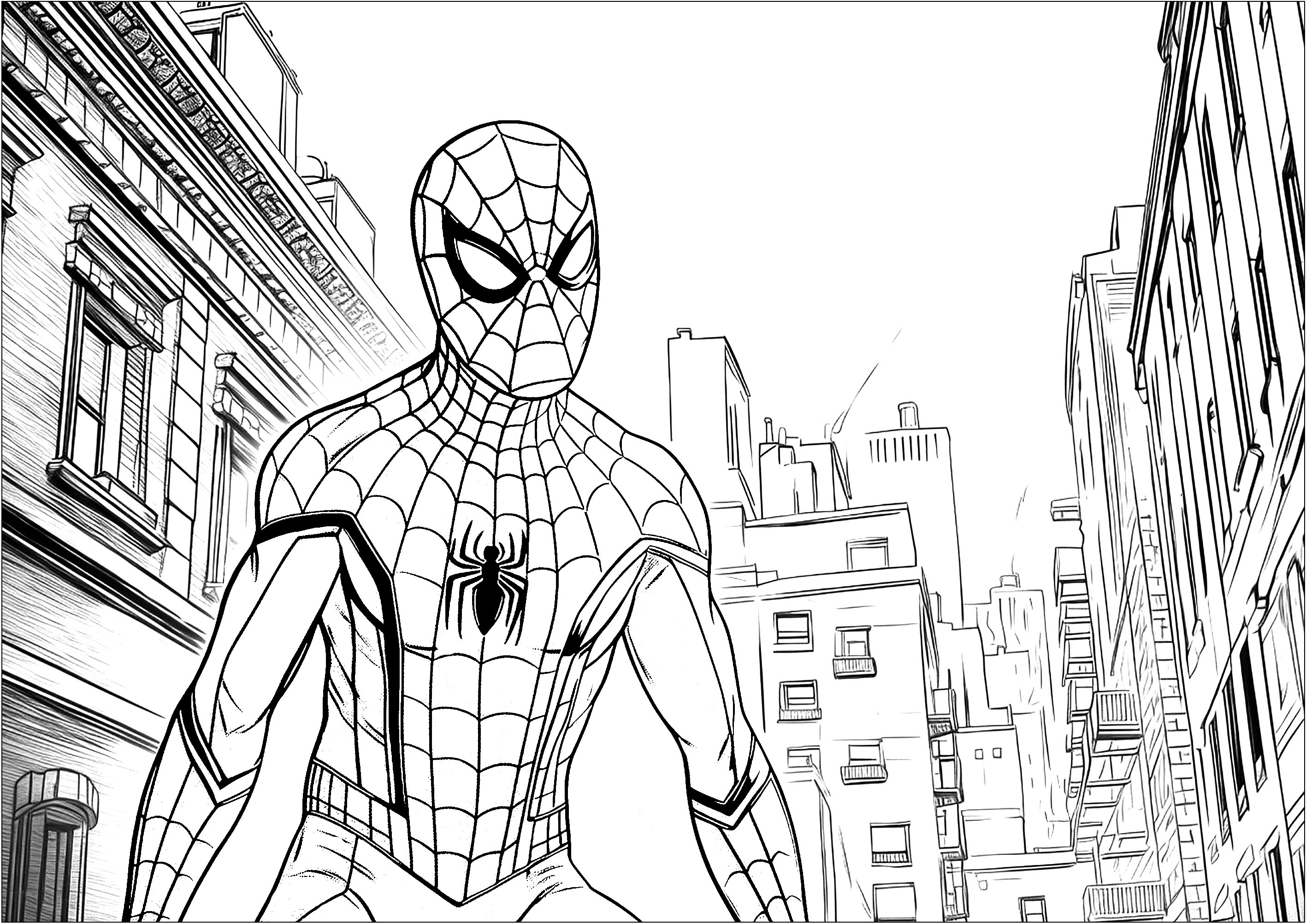 Páginas para colorir gratuitas do Homem-Aranha - Spiderman - Just Color  Crianças : Páginas para colorir para crianças