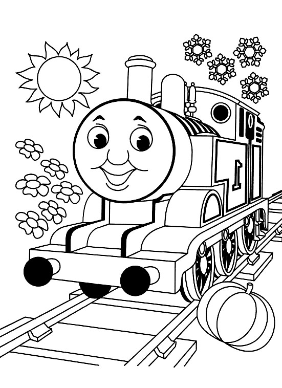Imagem de Thomas e seus amigos para descarregar e colorir - Thomas e seus  amigos - Just Color Crianças : Páginas para colorir para crianças