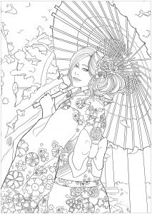 Japanese Girl Malvorlagen | Bawang Merah Bawang Putih