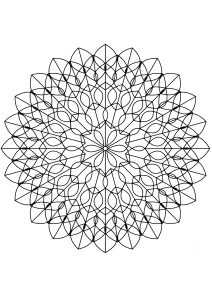 Ausmalbild von zum Ausdrucken und Ausmalen für Erwachsene : Seltsames Mandala