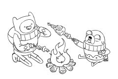 Coloriages Adventure Time à imprimer pour enfants