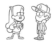 Coloriages Souvenirs de Gravity Falls à imprimer pour enfants