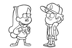 Coloriages Souvenirs de Gravity Falls à imprimer pour enfants