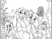 Coloriages Rox et Rouky à imprimer pour enfants